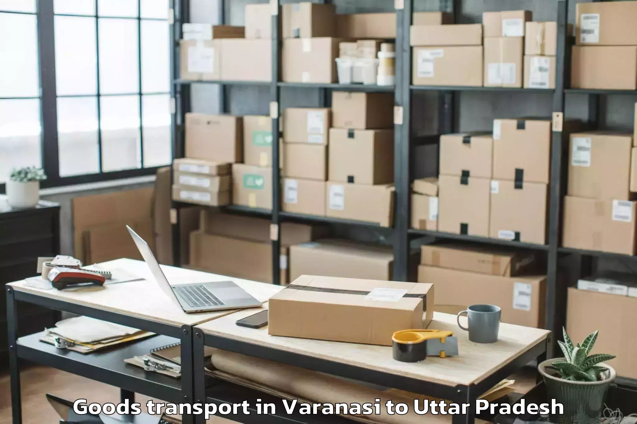 Professional Varanasi to Dhaurahra Goods Transport